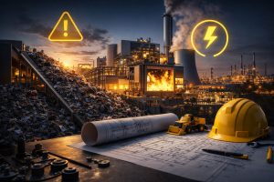 Peluang proyek waste-to-energy melalui fasilitas pengolahan sampah menjadi listrik, infrastruktur EPC, dan mitigasi risiko teknis serta regulasi tanpa kehadiran manusia.