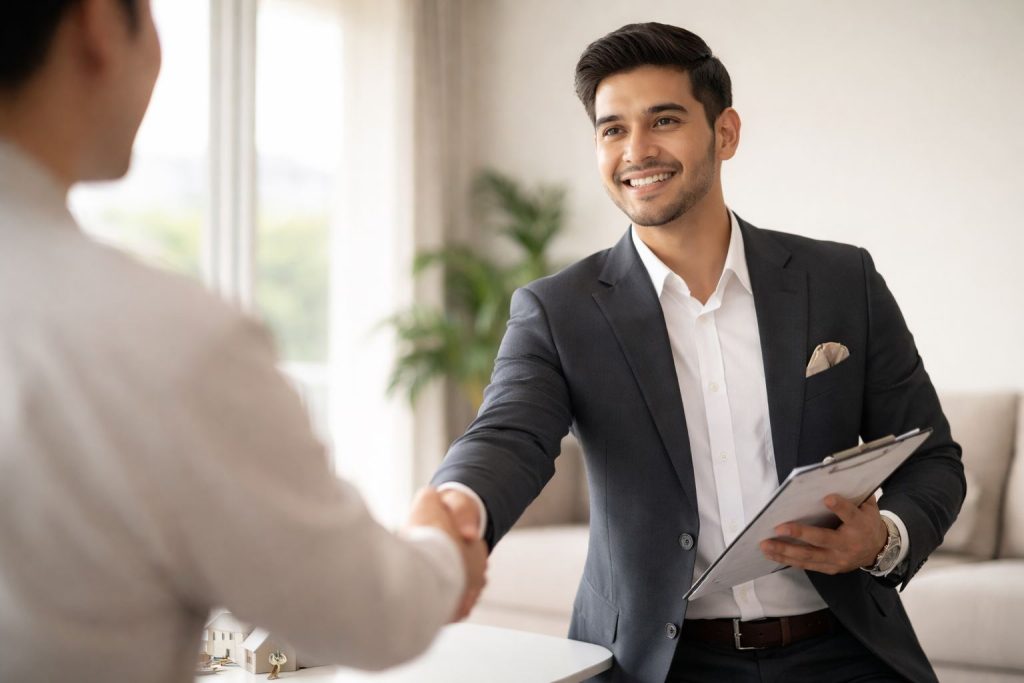 Trust agen properti terlihat dari proses konsultasi profesional antara agen dan klien saat membangun kepercayaan dalam transaksi properti